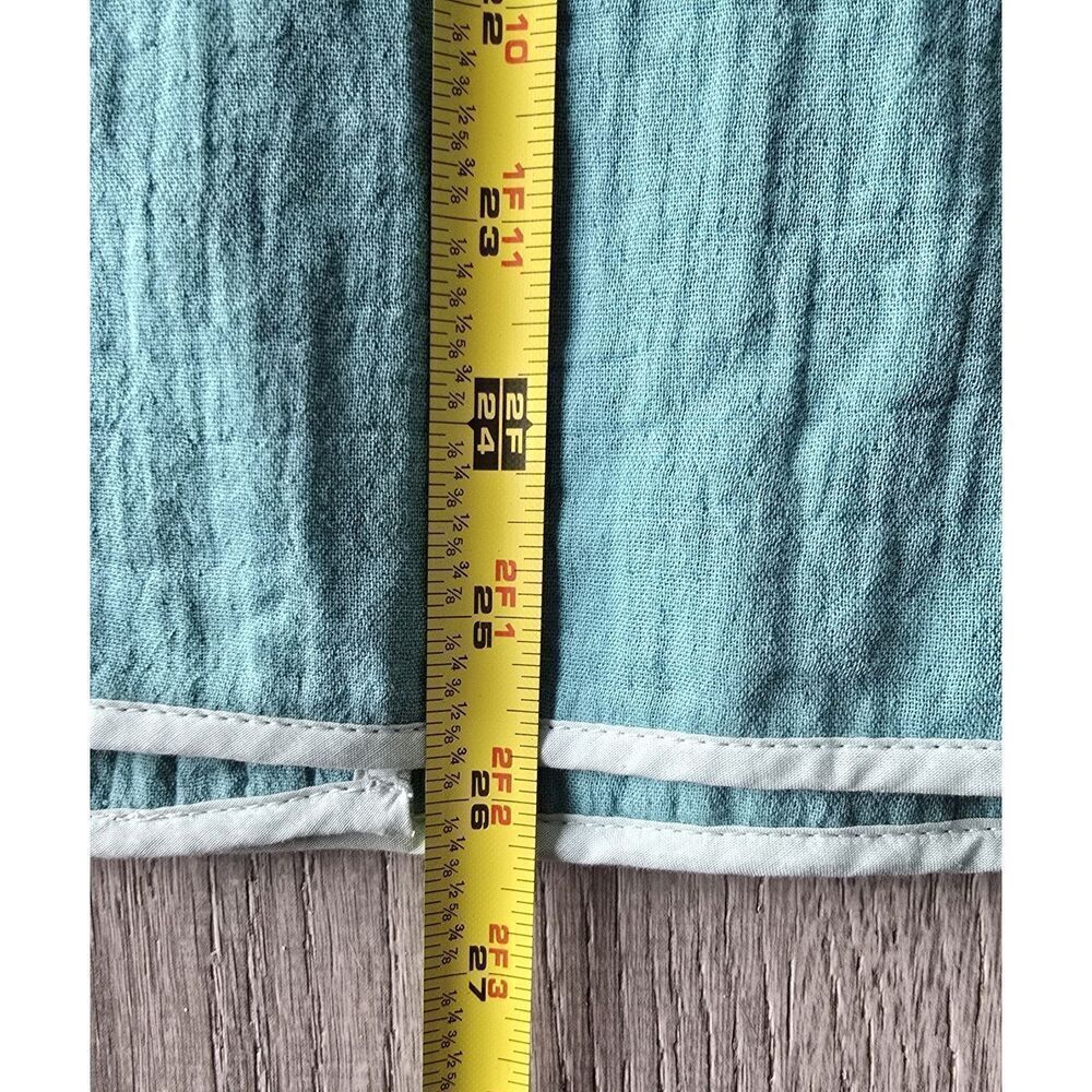 Lands End Women's Size Large Gauze Textured Cotton Jacket Teal Shadow Spring - Picture 7 of 7